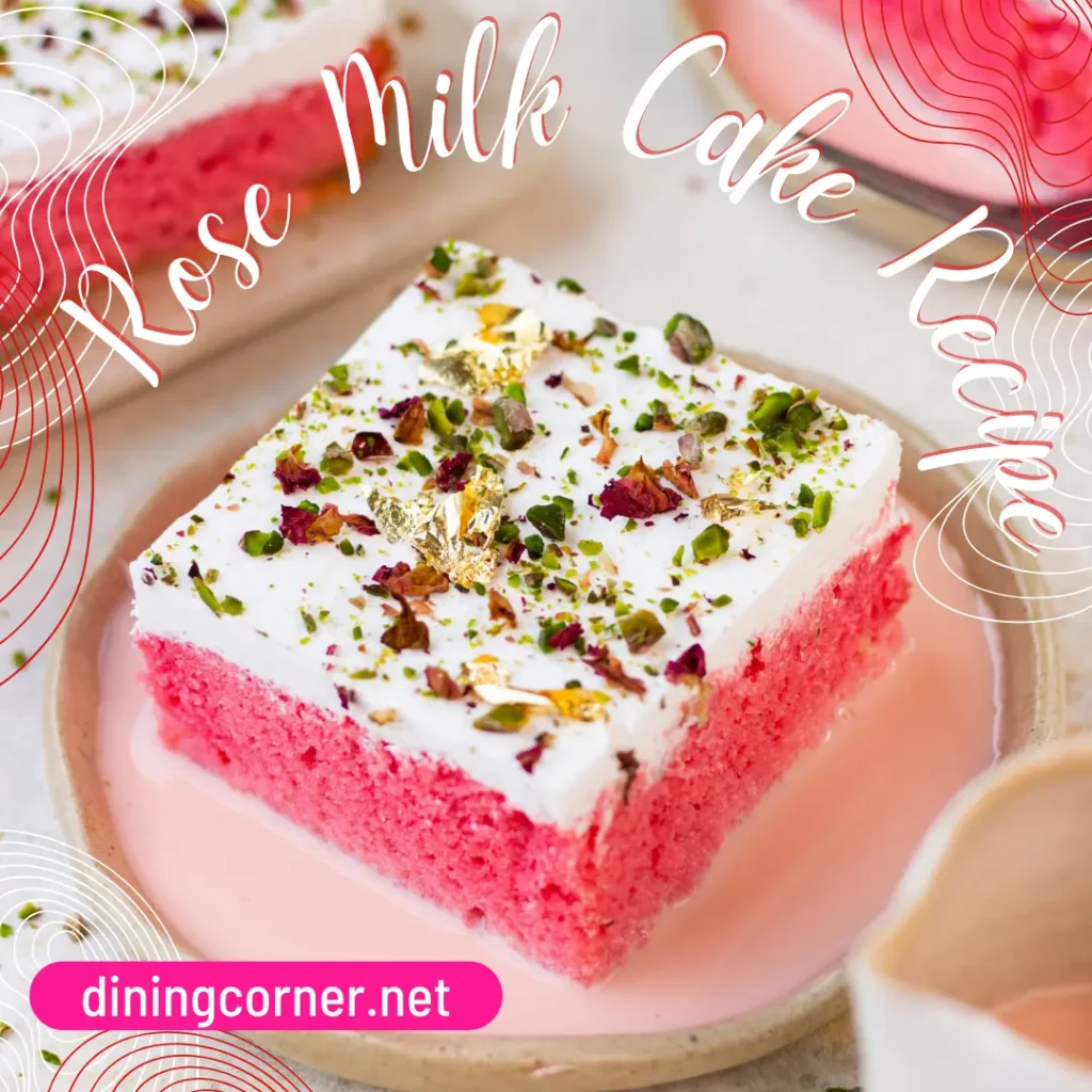 Rose Milk Cake Recipe